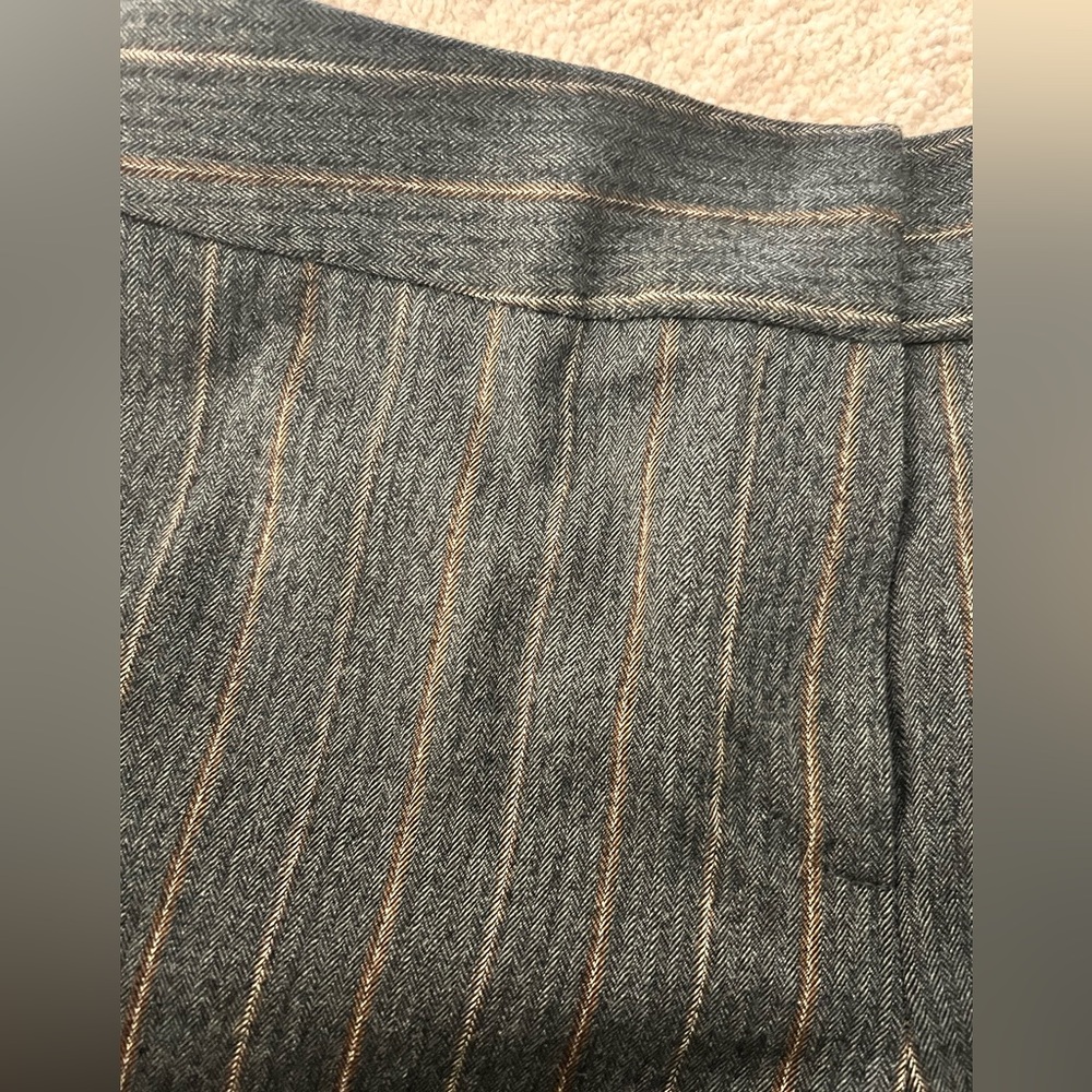 Talbots Wool Stretch Dress Pants Herringbone Gray - Picture 3 of 7